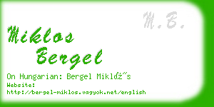 miklos bergel business card
